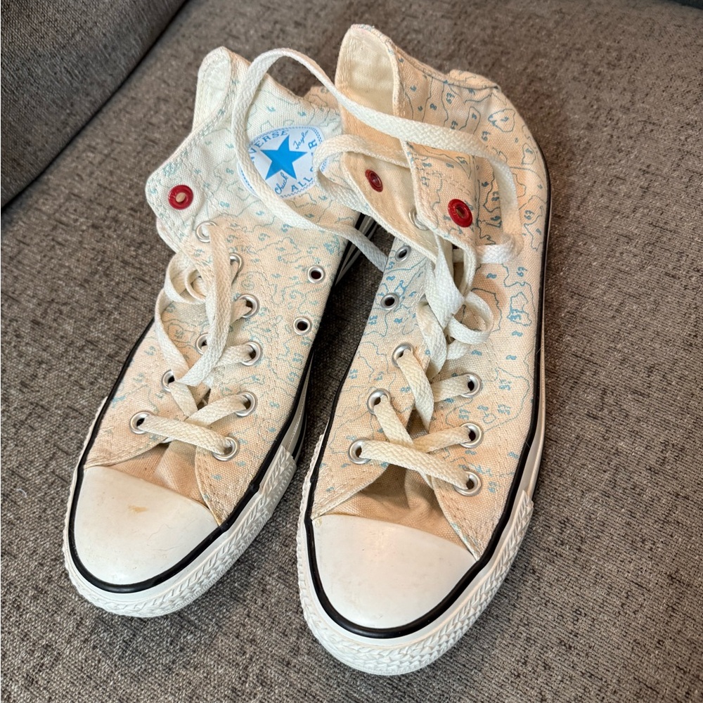 Converse Cream High-Tops color by number jointed.com Collab